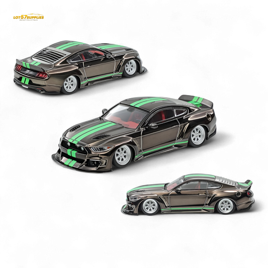 (Pre-Order) Liberty 64 Mustang Widebody Kit 1:64 - Evergreen Kings
