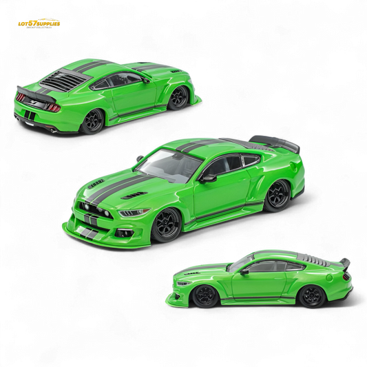 (Pre-Order) Liberty 64 Mustang Clinched Widebody Kit 1:64 - Evergreen Kings