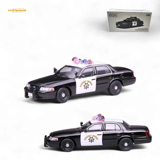 596 Ford Crown Victoria California Highway Patrol 1:64 - Evergreen Kings