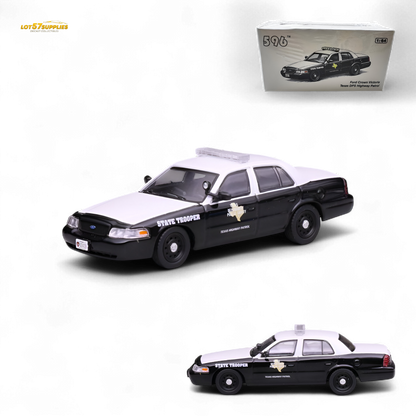 Diecast 1:64 Ford Crown Victoria Texas DPS Highway Patrol model car by Lot57Supplies Diecast Shop, detailed police vehicle replica.
