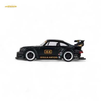 Model Model Porsche RWB 993 Stella Artois #44 Matte Black 1:64 - Evergreen Kings