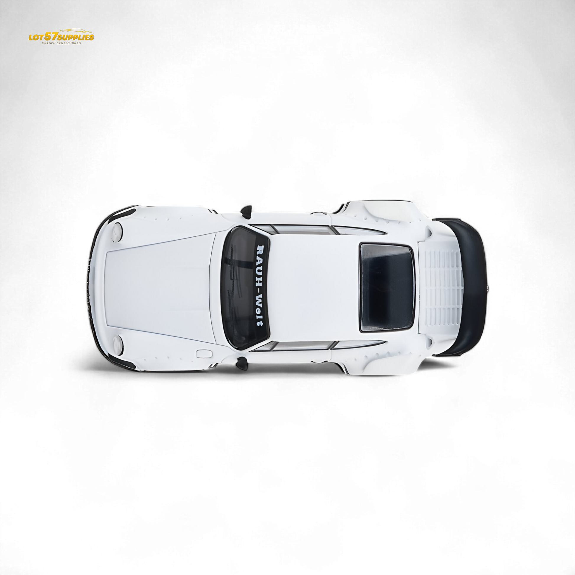 White Porsche Model Model RWB 993 diecast car in 1:64 scale, detailed miniature replica by Lot57Supplies Diecast Shop
