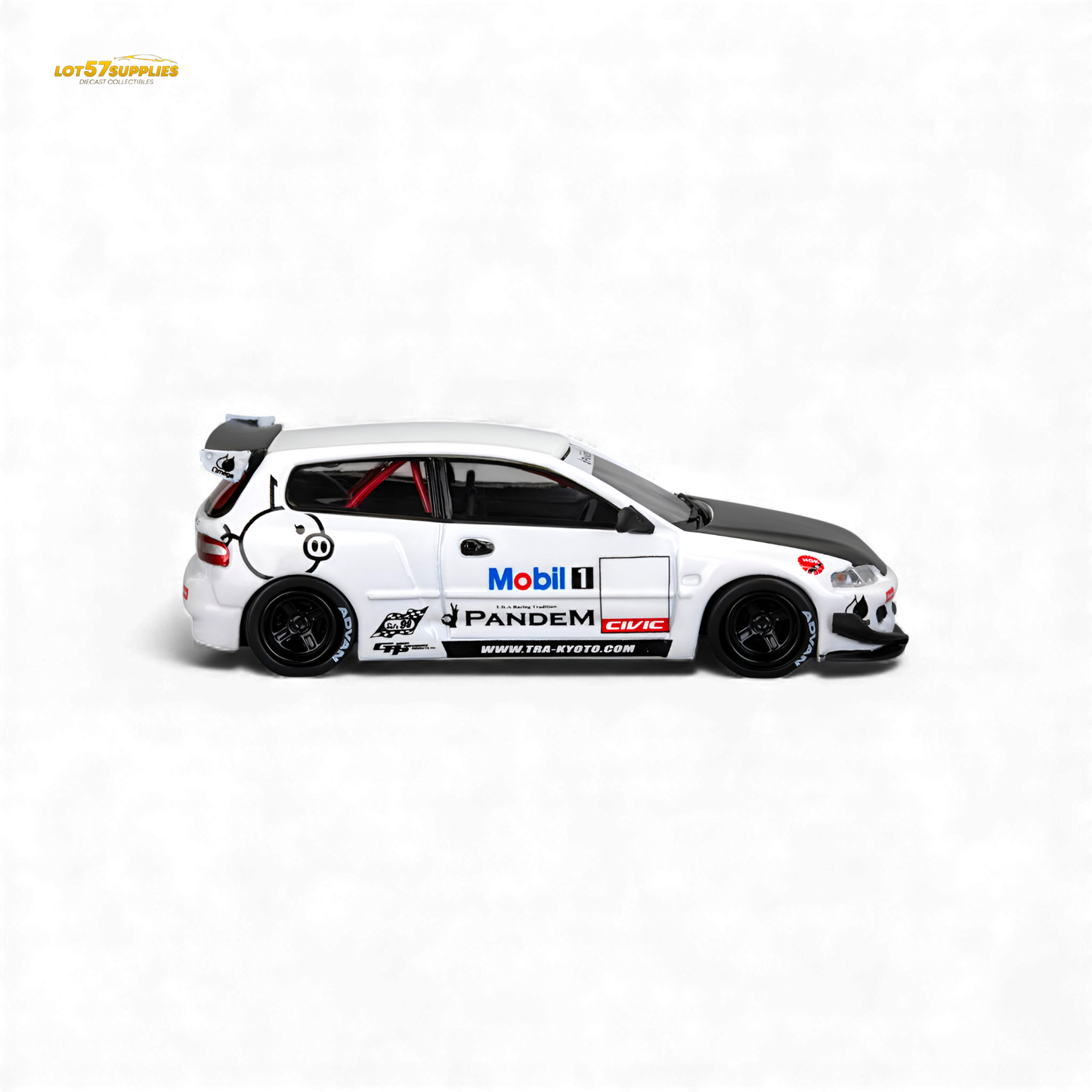 Pre-order Et Model Honda Civic EG6 diecast car with Mobil 1 livery, detailed 1:64 scale model from Lot57Supplies Diecast Shop.