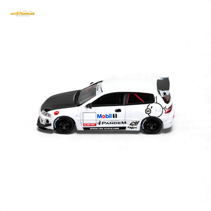 Diecast Honda Civic EG6 model car in Mobil 1 livery, 1:64 scale, detailed replica from Lot57Supplies Diecast Shop.