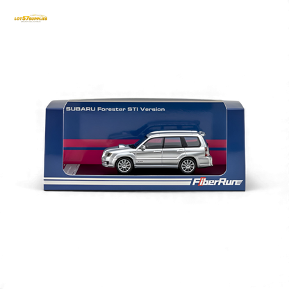 Silver Fiberrun Subaru Forester diecast model in 1:64 scale, detailed replica by Lot57Supplies Diecast Shop