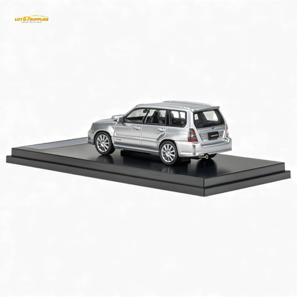 Silver Fiberrun Subaru Forester diecast model in 1:64 scale, detailed miniature vehicle by Lot57Supplies Diecast Shop.