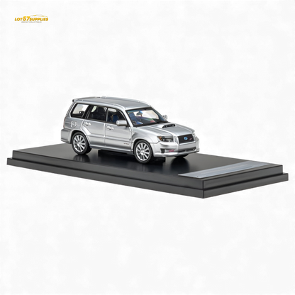Silver Fiberrun Subaru Forester diecast model in 1:64 scale, detailed miniature vehicle from Lot57Supplies Diecast Shop