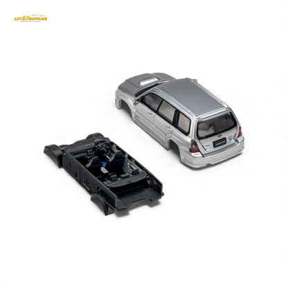 Silver Fiberrun Subaru Forester diecast model in 1:64 scale, detailed replica from Lot57Supplies Diecast Shop.