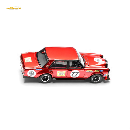 Red Mercedes-Benz W205 C63 diecast model by Lot57Supplies, detailed 1:64 scale tribute car featuring a sleek design.