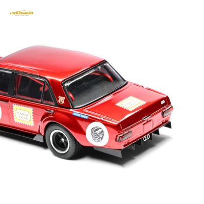 Red Mercedes-Benz W205 C63 diecast model by Lot57Supplies, detailed 1:64 scale tribute of the Mercedes-Benz Glory Model.