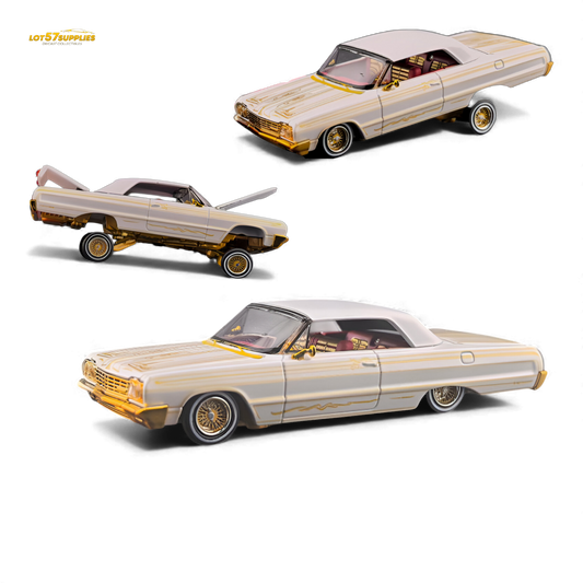 Fine Works64 Chevrolet Impala Metallic Platinum 1:64 - Evergreen Kings