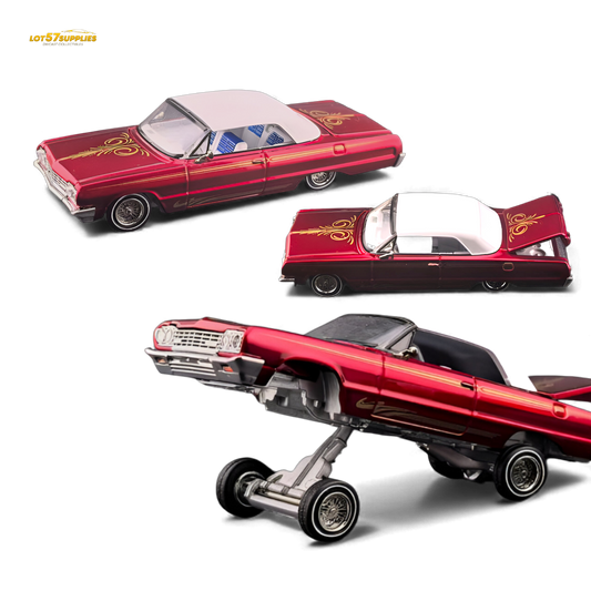 Fine Works64 Chevrolet Impala Transparent Red 1:64 - Evergreen Kings