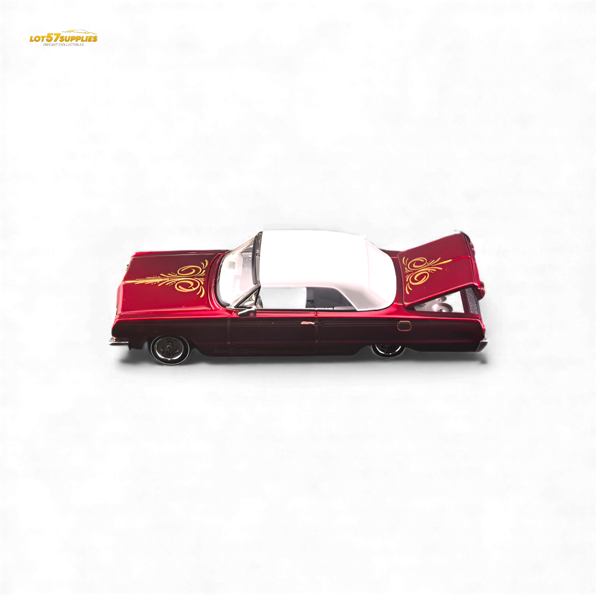 Fine Works64 Chevrolet Impala Transparent Red 1:64 - Evergreen Kings