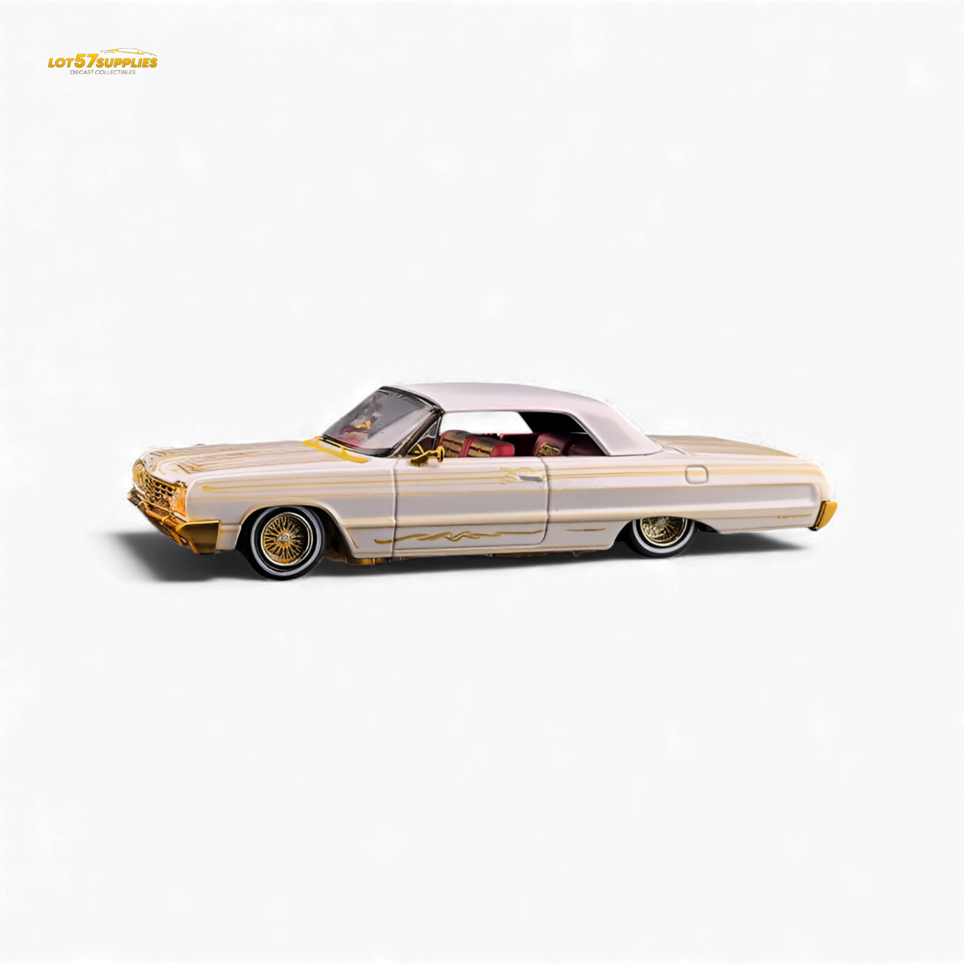 Fine Works64 Chevrolet Impala Metallic Platinum Luxury 1:64 - Evergreen Kings