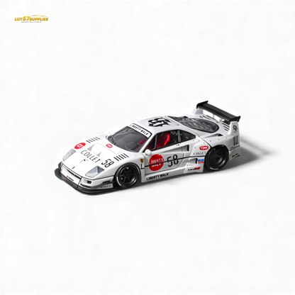 White 1:64 scale Ferrari F40 LB-Works diecast model by Star Models with detailed exterior and aerodynamic design.