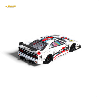 Detailed image of a 1:64 scale Ferrari F40 LB-Works Martini diecast model by Star Models, featuring distinctive racing livery and details.