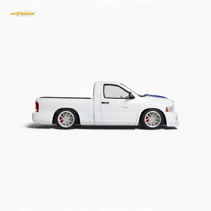 GCD Dodge RAM SRT-10 White Blue Stripe 1:64 - Evergreen Kings