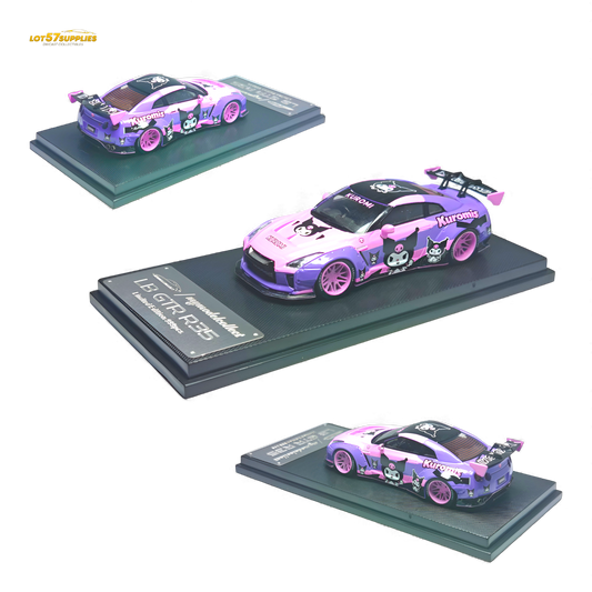 Pink and purple Nissan GTR 1:64 diecast model, part of the MC LB GTR 1.5 Version series from Lot57Supplies Diecast Shop.
