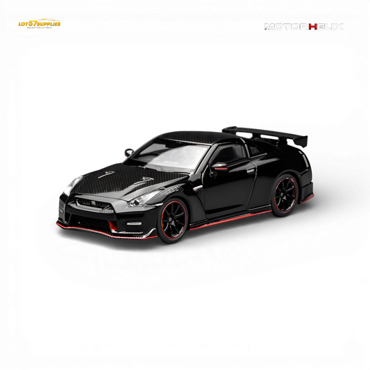 (Pre-Order) Motorhelix Nissan GT-R NISMO R35 2022 - Meteor Black 1:64 - Evergreen Kings