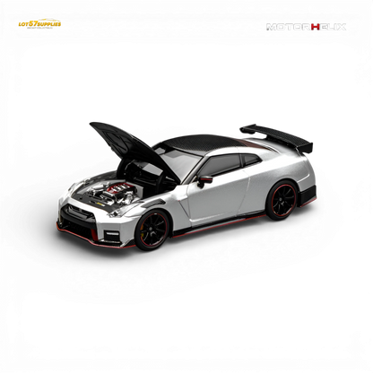 Pre-order Nissan GT-R NISMO R35 diecast model by Lot57Supplies, detailed 1:64 scale Nissan car for collectors.