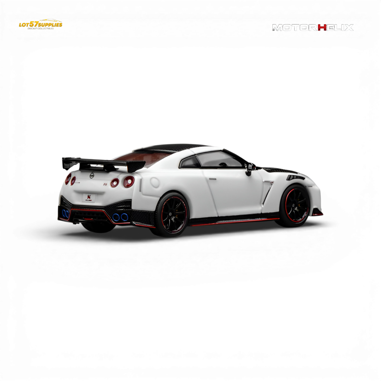 Pre-order Nissan GT-R NISMO R35 diecast model by Motorhelix, 1:64 scale, detailed Nissan sports car collectible.