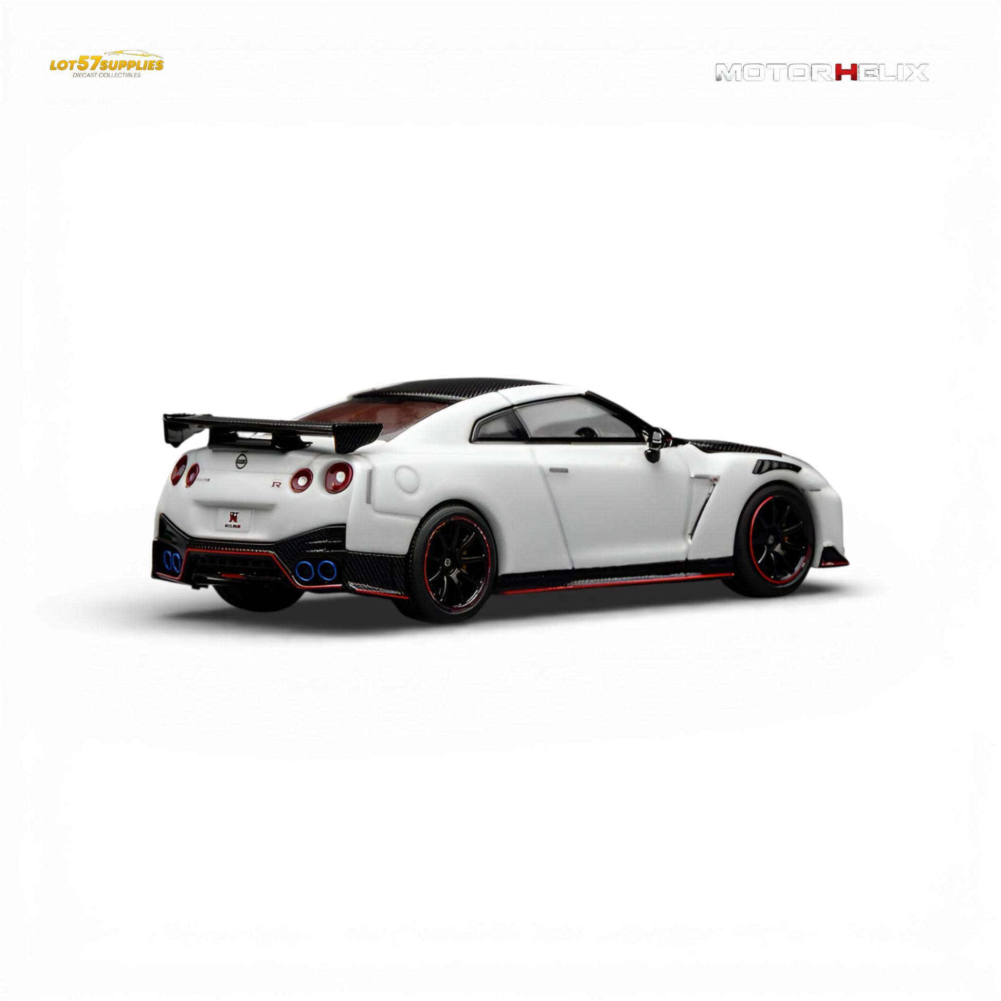 Pre-order Nissan GT-R NISMO R35 diecast model by Motorhelix, 1:64 scale, detailed Nissan sports car collectible.