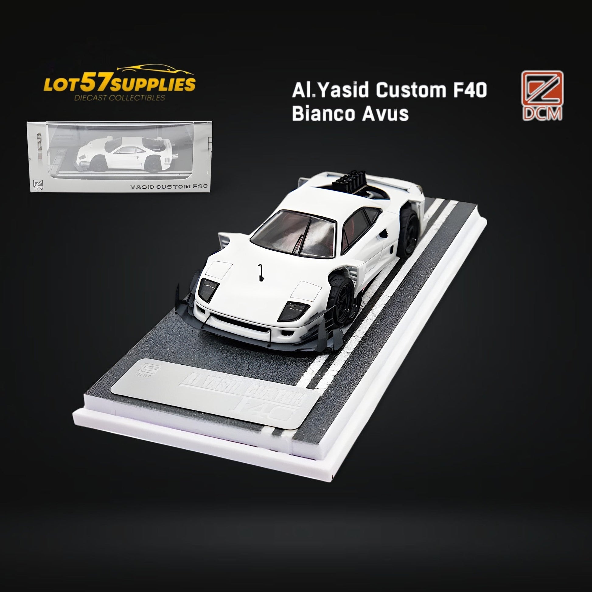 DCM Ferrari F40 AI Yasid White 1:64 - Evergreen Kings