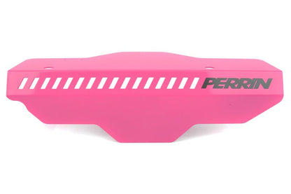 JDMuscle Perrin Hyper Pink Belt Cover for Subaru WRX and STI models, featuring vibrant pink design and durable construction.