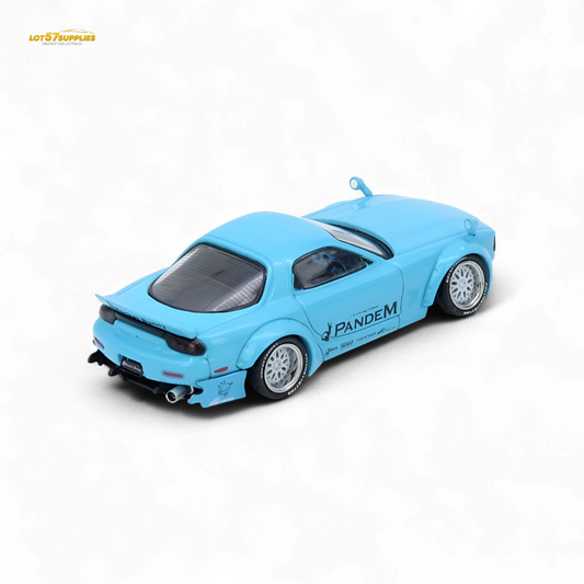 (Pre-Order) Inno64 Mazda RX7 FD3S Pandem Tiff Blue 1:64 - Evergreen Kings