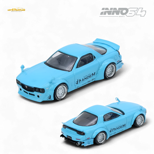 (Pre-Order) Inno64 Mazda RX7 FD3S Pandem Tiff Blue 1:64 - Evergreen Kings