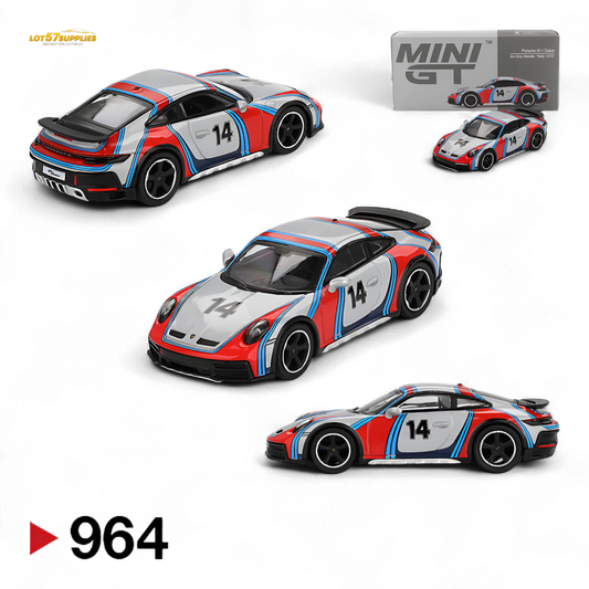 Mini-GT Porsche 911 Dakar Rally 1974 Ice Grey Metallic 1:64 - Evergreen Kings