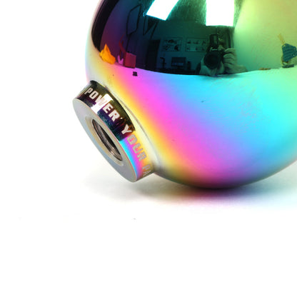 FR SPORT BLOX Racing V2 Neo Chrome spherical shift knob for manual transmissions, with 10x1.5 threading.