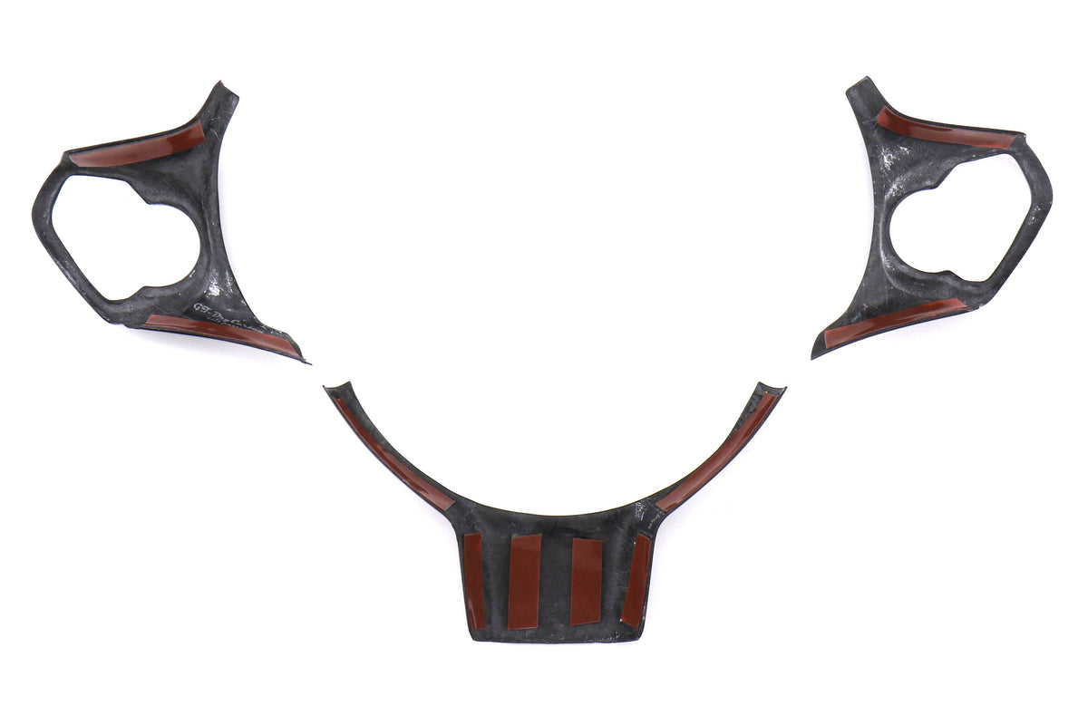 OLM LE dry carbon fiber steering wheel trim for BRZ and GR86