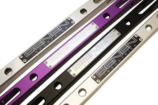 BLOX Racing BENEN Industries front lower X-member brace for 92-95 Honda Civic and 94-01 Acura Integra chassis, enhances stability.