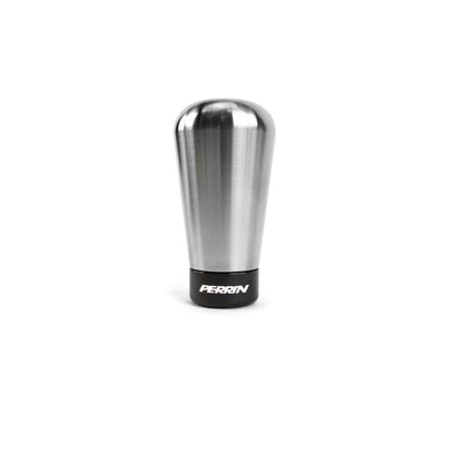 JDMuscle Perrin STI tapered shift knob for 04-21 Subaru STI, featuring a sleek black finish and ergonomic design.