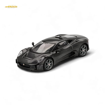 Mini-GT Jaguar C-X75 Test Car Carbon Fiber 1:64 - Evergreen Kings