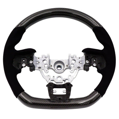 BLOX Racing carbon and Alcantara steering wheel for Subaru 2022+ WRX, interior car accessory with sporty grip and premium materials