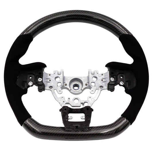 BLOX Racing carbon and Alcantara steering wheel for Subaru 2022+ WRX, interior car accessory with sporty grip and premium materials