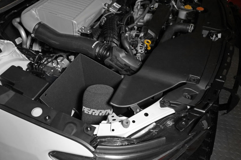 Black Perrin cold air intake for 2022-2025 Subaru WRX, JDMuscle performance intake system with sleek design and durable construction.
