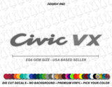 Civic VX Rear Badge Decal for EG 92-95 Honda Civic - Evergreen Kings - Decals