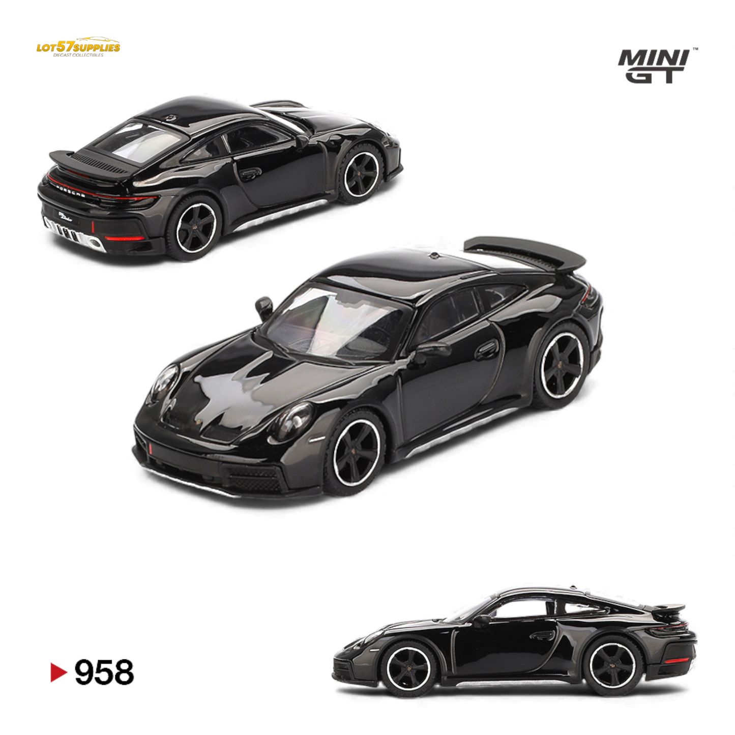 Mini GT Porsche 911 Dakar Black 1:64 - Evergreen Kings