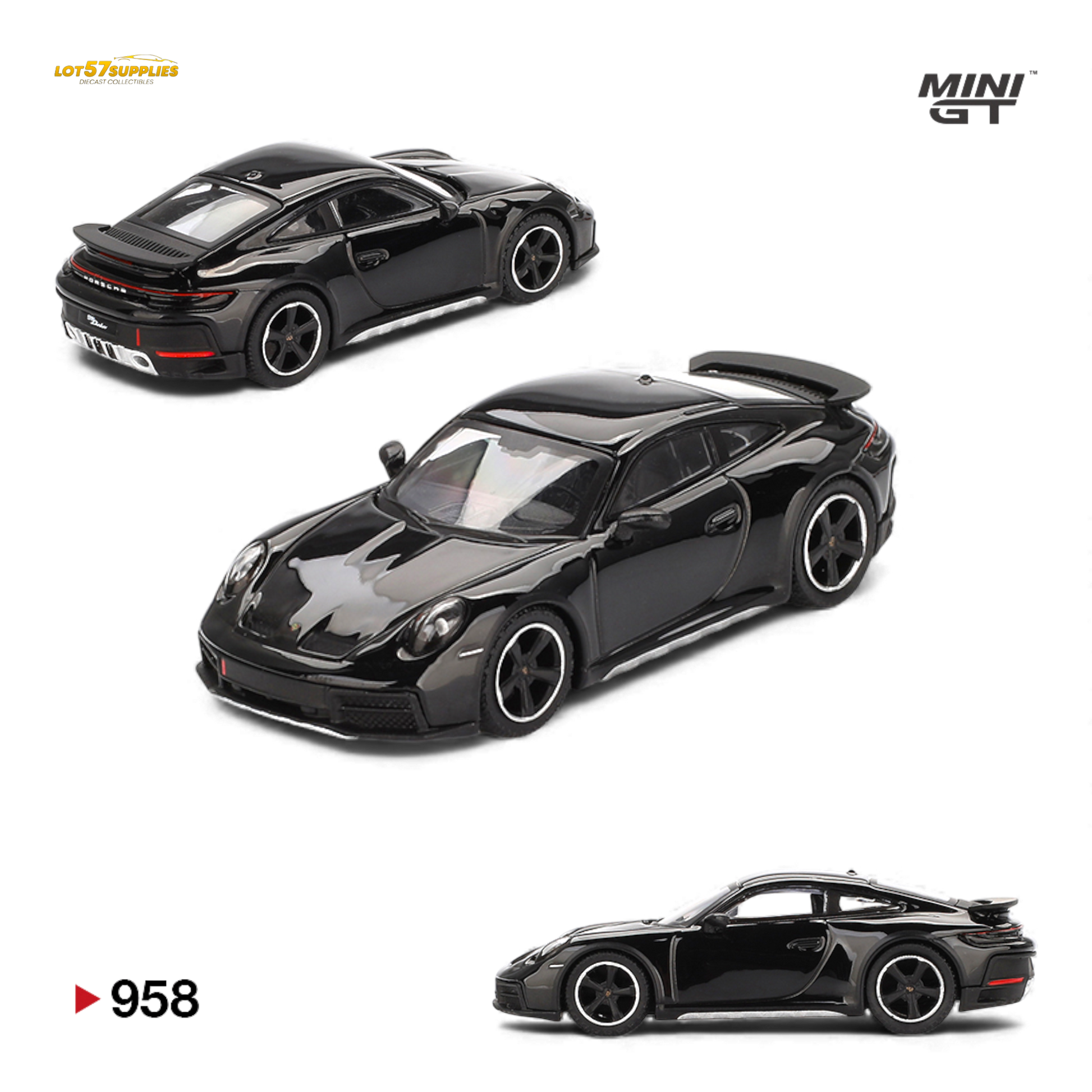 Mini GT Porsche 911 Dakar Black 1:64 - Evergreen Kings