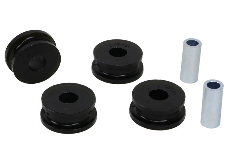 FR SPORT Whiteline front radius rod to chassis bushing kit for 88-91 Honda Civic, CRX, Prelude, shown installed on vehicle.