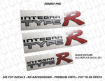 DC2 Integra Type R Decal Set - Black Outline - Evergreen Kings - Decals