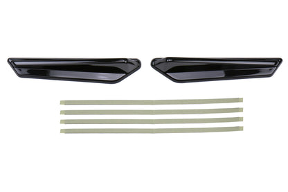 OLM Gloss Black JDM Style Canards for 2015-2021 Subaru WRX/STI, aerodynamic front bumper accessories with a sleek finish