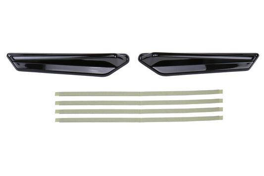 OLM Gloss Black JDM Style Canards for 2015-2021 Subaru WRX/STI, aerodynamic front bumper accessories with a sleek finish
