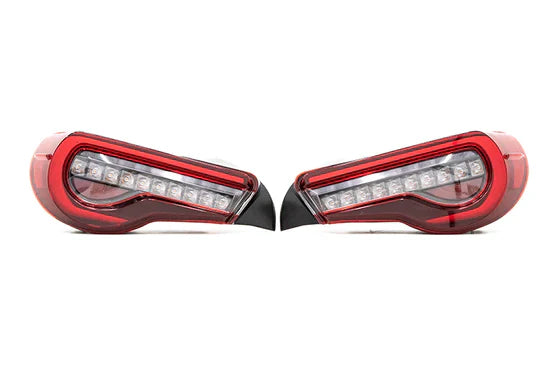 OLM OE Plus clear linear sequential tail lights for 2013–2020 FR-S, BRZ, and 86
