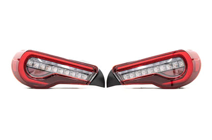 OLM OE Plus clear linear sequential tail lights for 2013–2020 FR-S, BRZ, and 86