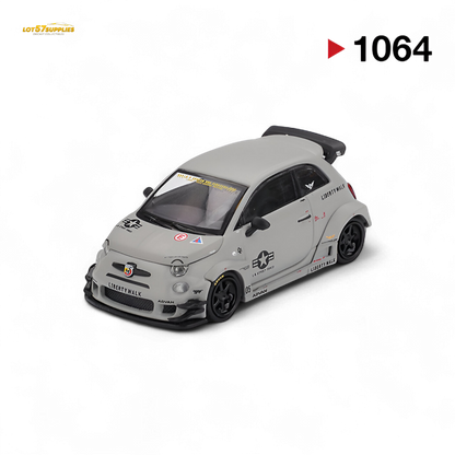 Mini-GT Abarth 595 LB-WORKS x Abas Works Grey 1:64 - Evergreen Kings