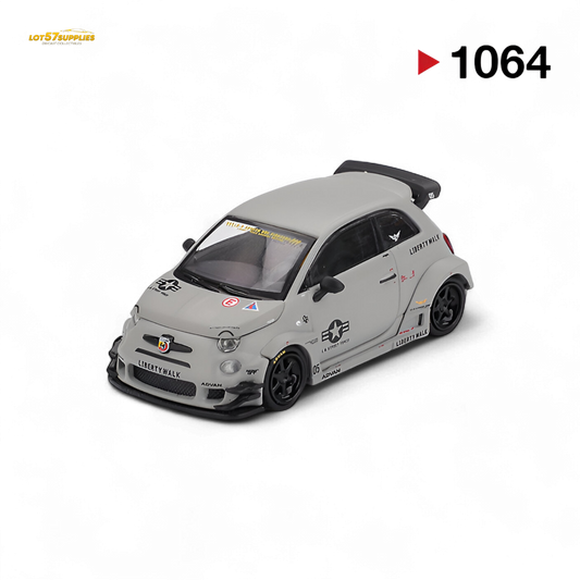 Mini-GT Abarth 595 LB-WORKS x Abas Works Grey 1:64 - Evergreen Kings